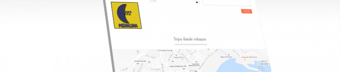 Página de contacto de la web "Medialunaventura, Diseñada por Pixel Plus Estudio Gráfico"