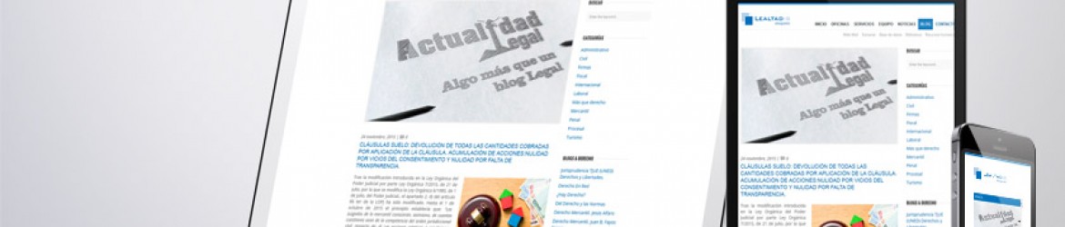Blog de la página "Lealtadis Abogados"