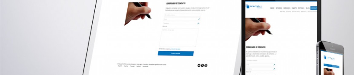 Sección Contacto de "Lealtadis Abogados"