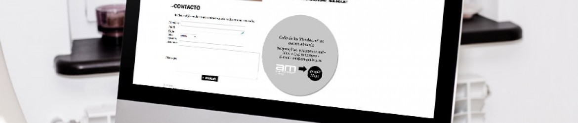 Sección contacto de "AM Gallery"