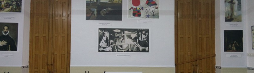 Montaje vinilo temático en aula.