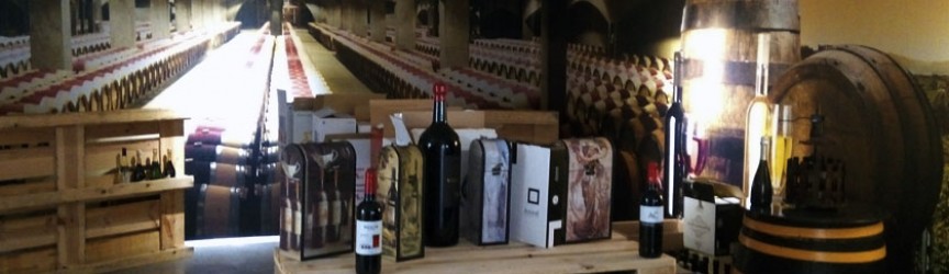 Montaje y rotulación de vinilos diseñados para bodega de vinos.