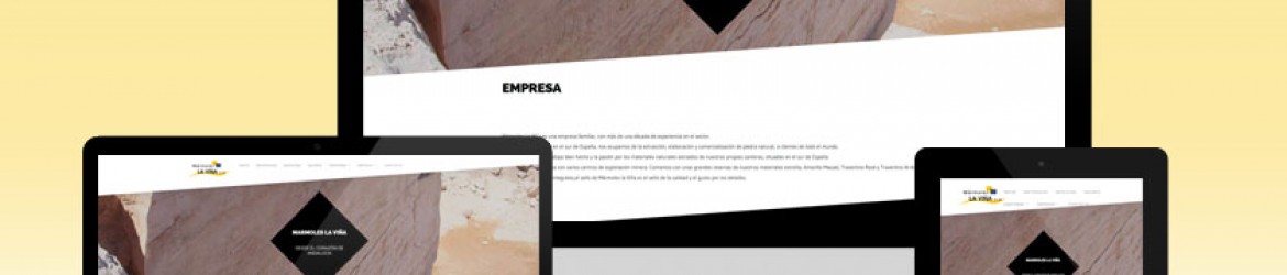 Sección Empresa de la web Mármoles La Viña