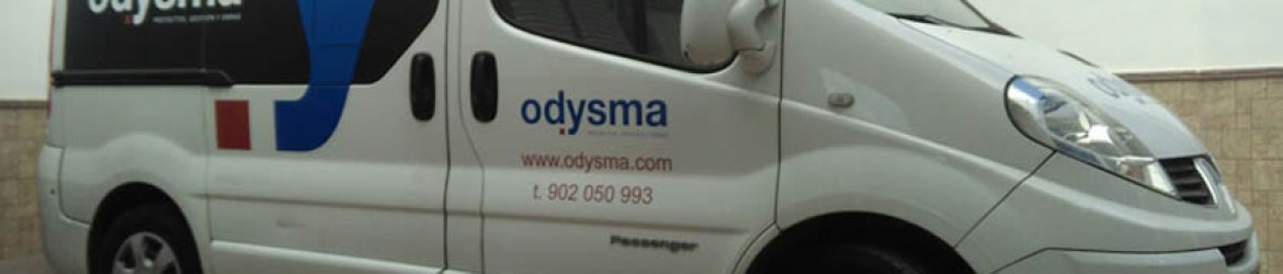 Rotulación de la furgoneta de trabajo de Odysma
