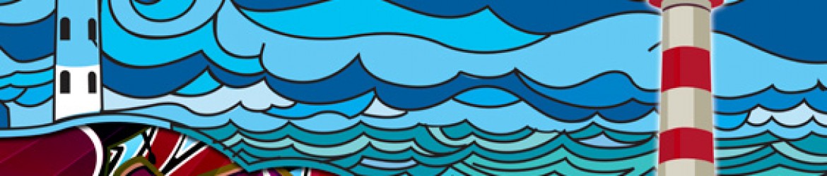 Diseño del mural para el exterior de la óptica.