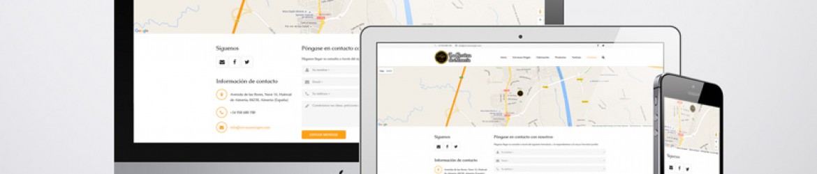 Sección Contacto de "Cervezas Origen"