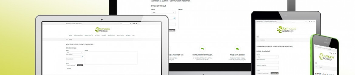 Sección contacto de la web de Mg Farmacia.