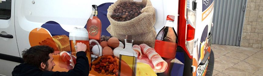 Rotulación de la furgoneta de trabajo de Dimesur