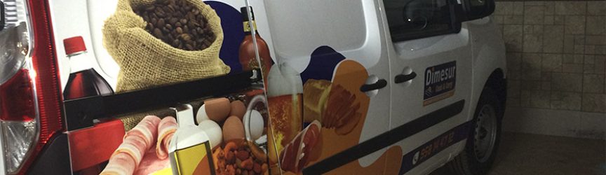 Rotulación de la furgoneta de trabajo de Dimesur