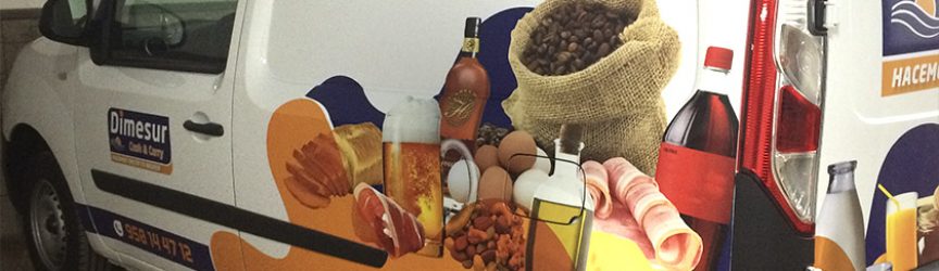Rotulación de la furgoneta de trabajo de Dimesur