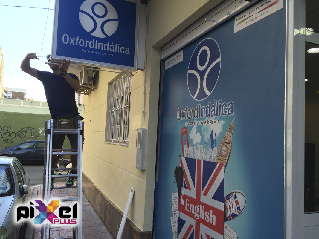 Oxford Indálica, Impresión Digital, Montaje y Rotulación por Pixel Plus
